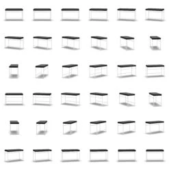 Bench, White / Black Leather -Maze Furni Shop department bench 27