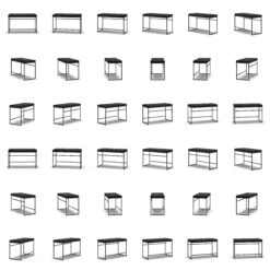 Bench, Black / Black Velvet -Maze Furni Shop department bench 4