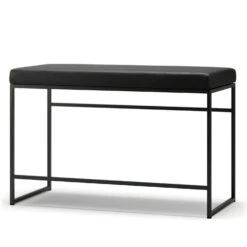 Bench, Black / Black Leather