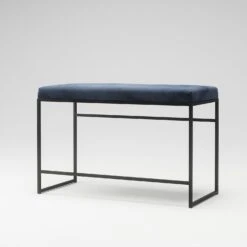 Bench Black / Velvet Imperial Blue -Maze Furni Shop department bench black 11