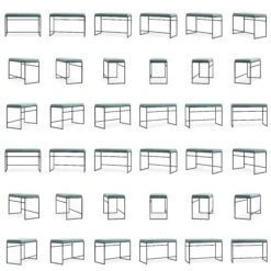 Bench Black / Velvet Petrol -Maze Furni Shop department bench black 6