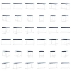 Bench White / Velvet Imperial Blue -Maze Furni Shop department bench white 9