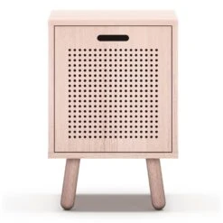 Ray Bedside Table, White Pigmented Ash