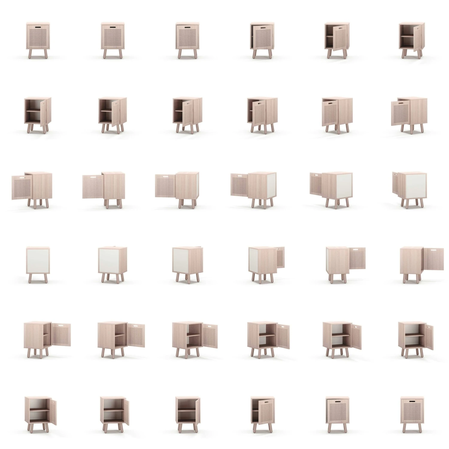 Ray Bedside Table, White Pigmented Ash 6 Ray Bedside Table, White Pigmented Ash - Image 6