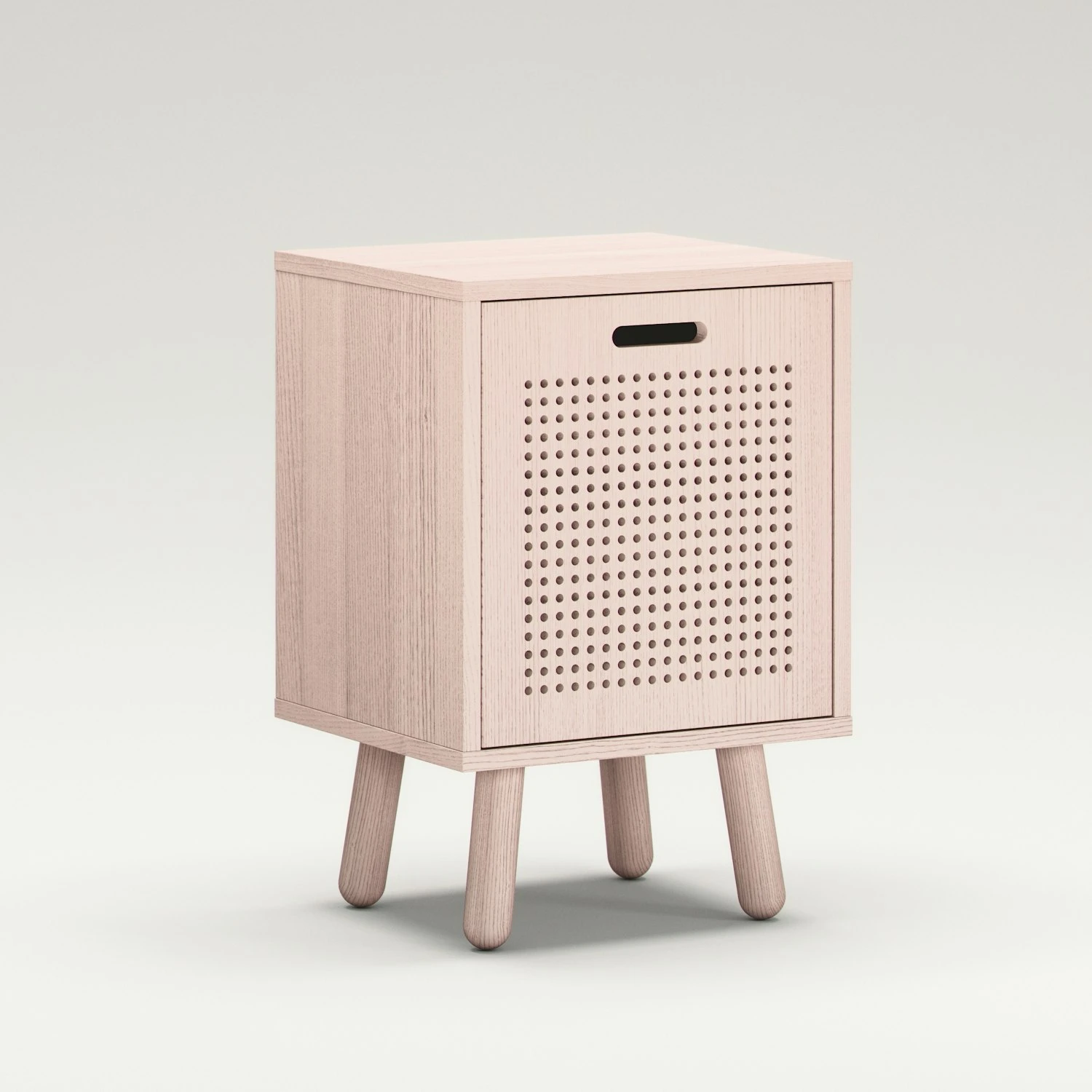 Ray Bedside Table, White Pigmented Ash 3 Ray Bedside Table, White Pigmented Ash - Image 3