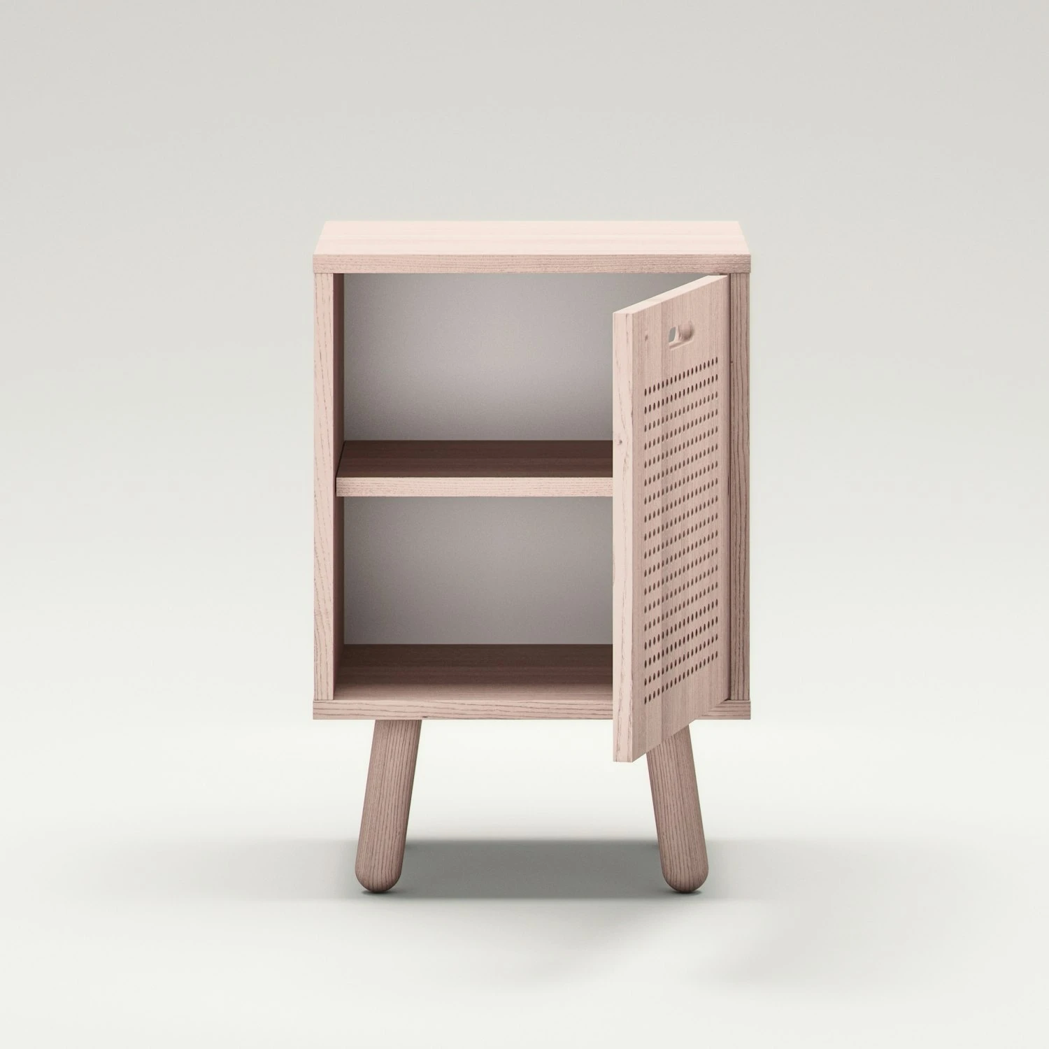 Ray Bedside Table, White Pigmented Ash 4 Ray Bedside Table, White Pigmented Ash - Image 4