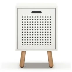Ray Bedside Table, White