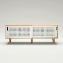 Ray Media Bench 150 Cm, Oak / White -Maze Furni Shop department ray media bench 150 cm 15