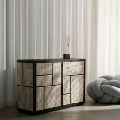 Design House Stockholm Air Sideboard, Black/Cane -Maze Furni Shop design house stockholm air sideboard 5 1