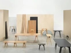 Design House Stockholm Arco Side Table, Oak -Maze Furni Shop design house stockholm arco side table 1