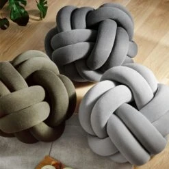 Design House Stockholm Knot XL Pouf, Forest Green -Maze Furni Shop design house stockholm knot xl pouf 1