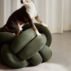 Design House Stockholm Knot XL Pouf, Forest Green -Maze Furni Shop design house stockholm knot xl pouf 11