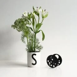 Design Letters Flower Holder, Black -Maze Furni Shop design letters design letters flower holder black 2
