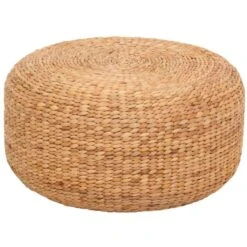 Dixie Pouf Round, Water Hyacinth