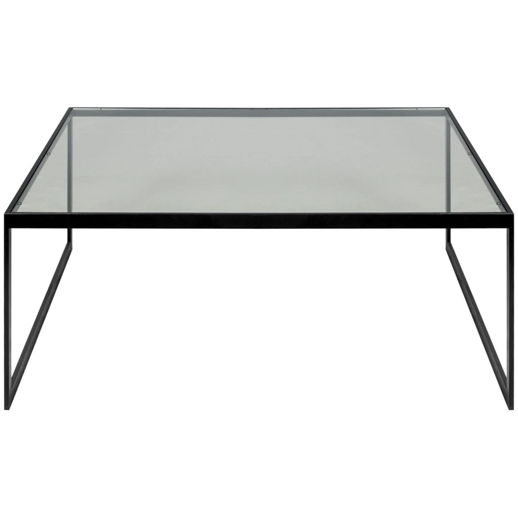Square Coffee Table, 102x102 Cm, Black/Glass 1 Square Coffee Table, 102x102 Cm, Black/Glass