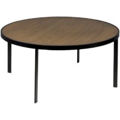 Square Coffee Table Ø93x40, Black/Burned Walnut