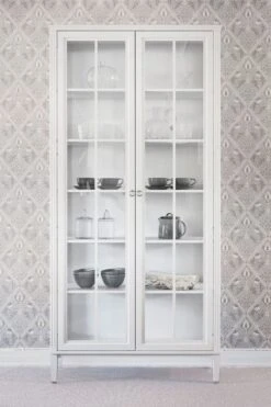 Stockholm 2.0 Display Cabinet 99x37x201, Whitewash -Maze Furni Shop englesson stockholm 20 cabinets 99x37x201 8