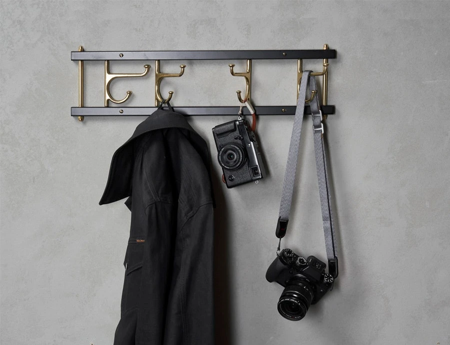 Decorative Hook Rail Maxi 4, Black / Brass 3 Decorative Hook Rail Maxi 4, Black / Brass - Image 3