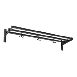 Nostalgi Hat Rack / Shoe Rack 100 Cm, Black / Black