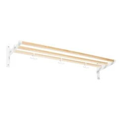 Nostalgi Hat Rack / Shoe Rack 100 Cm, White / Birch