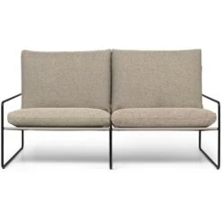 Ferm LIVING Desert Dolce Sofa Dark Sand / Black, 2-Seater