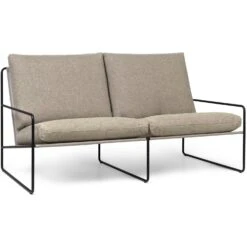 Ferm LIVING Desert Dolce Sofa Dark Sand / Black, 2-Seater 9 Ferm LIVING Desert Dolce Sofa Dark Sand / Black, 2-Seater -Maze Furni Shop ferm living desert dolce sofa black dark sand 3