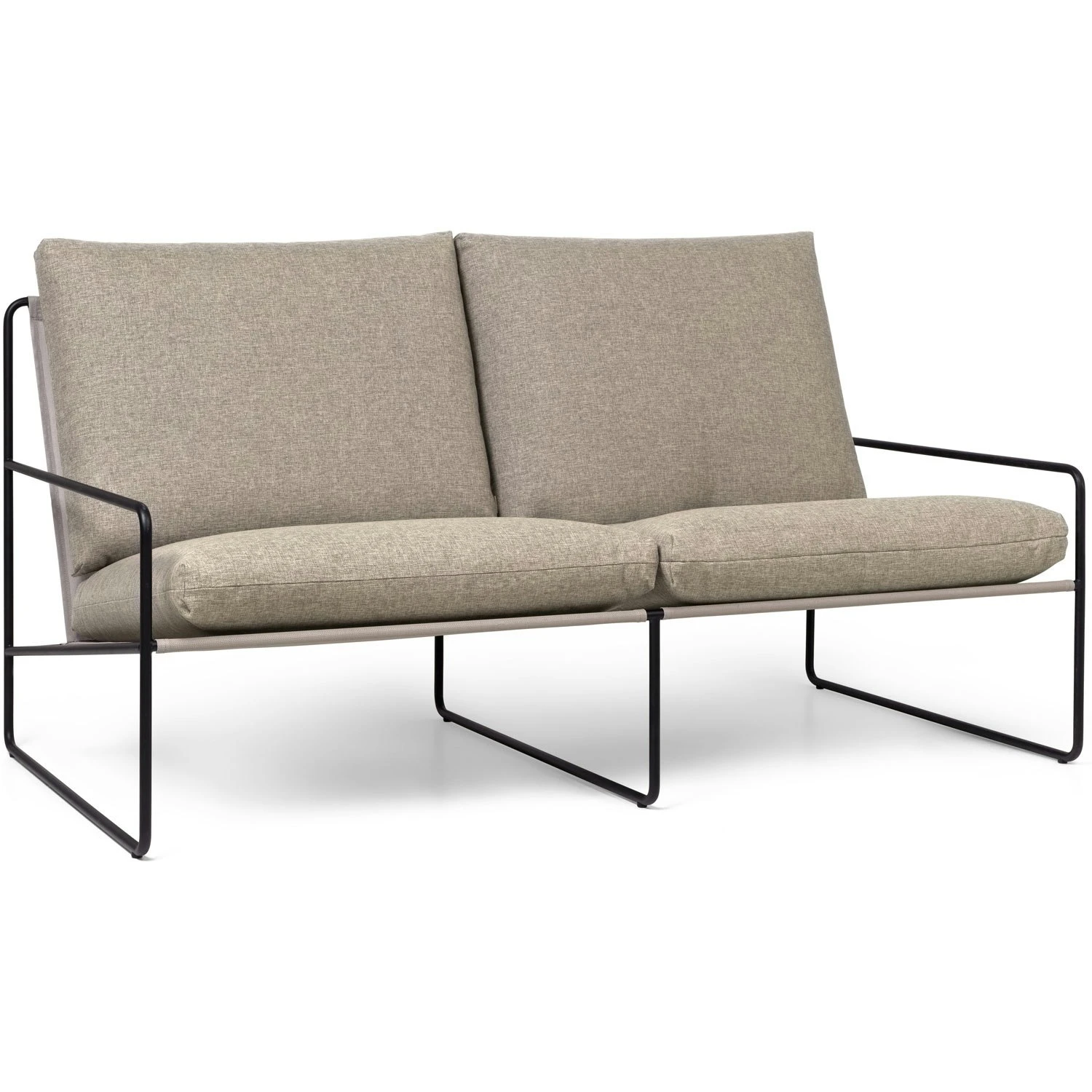 Ferm LIVING Desert Dolce Sofa Dark Sand / Black, 2-Seater 4 Ferm LIVING Desert Dolce Sofa Dark Sand / Black, 2-Seater - Image 4