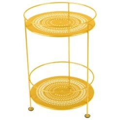 Guinguette Side Table Perforated Ø40 Cm, Honey Matte