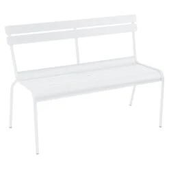 Luxembourg Bench 118 Cm, Cotton White