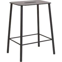 Frama Adam Mono Bar Stool 50 Cm, Black