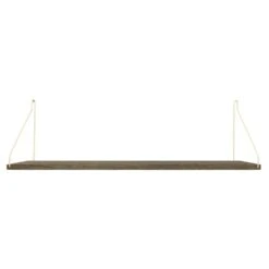 Frama Dark Shelf D27 W80, Brass Brackets