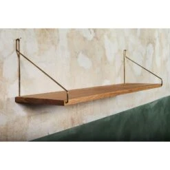 Frama Shelf 80 Shelf, Brass -Maze Furni Shop frama shelf 80 shelf brass 2