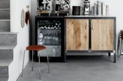 Fritz Hansen Dot Stool, Walnut / Chrome -Maze Furni Shop fritz hansen dot stool 6