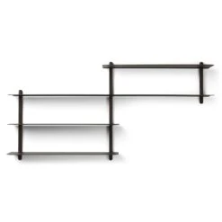 GEJST Nivo Wall Shelf B, Black Ash / Black