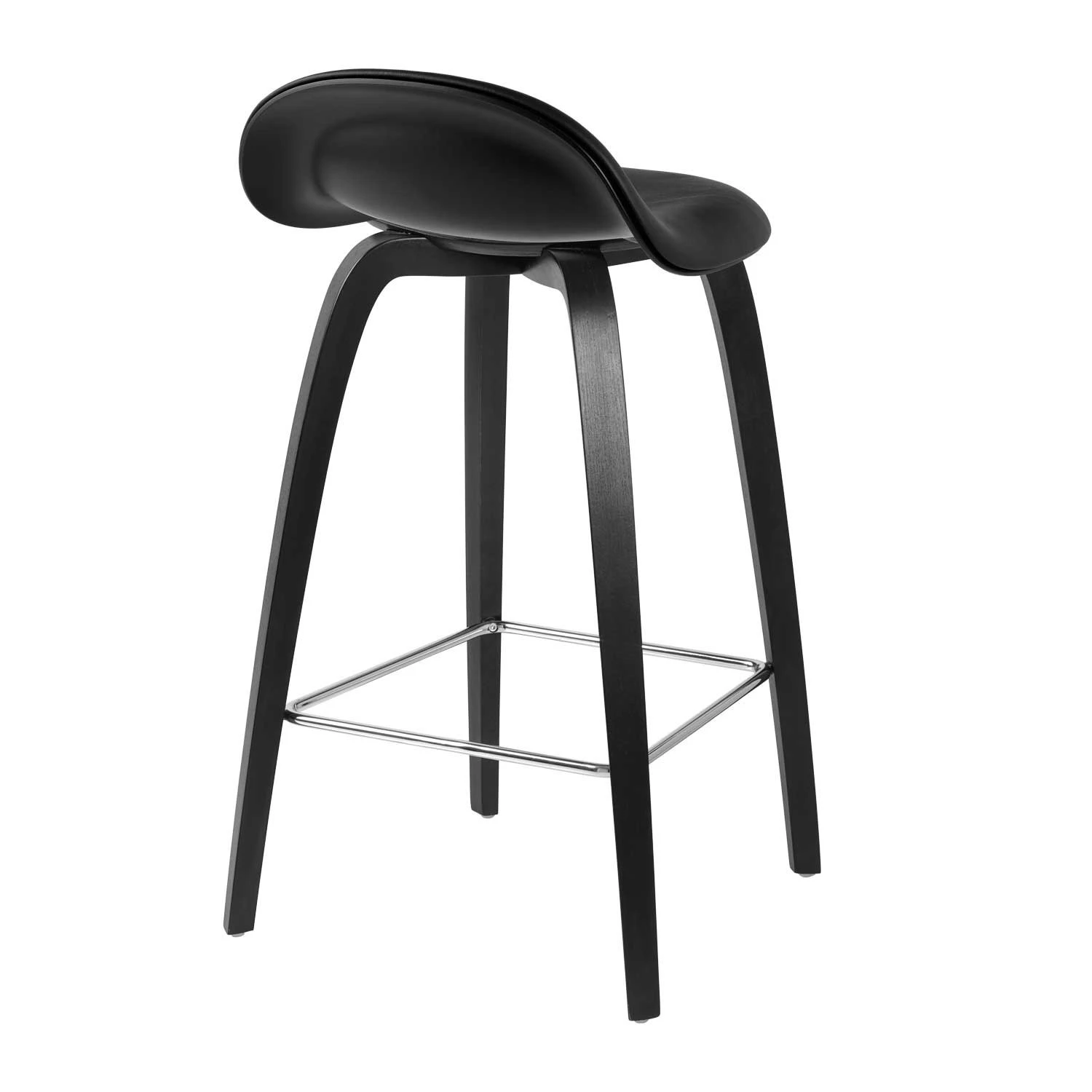 Gubi 3D Barstool Wood Base Walnut, 65 Cm, Hirek Shy Cherry 2 Gubi 3D Barstool Wood Base Walnut, 65 Cm, Hirek Shy Cherry - Image 2