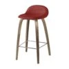 Gubi 3D Barstool Wood Base Walnut, 65 Cm, Hirek Shy Cherry
