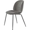 Gubi Beetle Chair Upholstered Black Base / Eros, Concrete