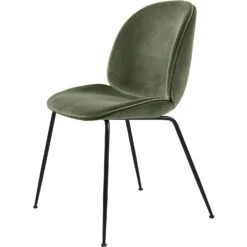 Gubi Beetle Chair Upholstered Black Base/ Dandy, Smokey Green