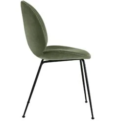 Gubi Beetle Chair Upholstered Black Base/ Dandy, Smokey Green -Maze Furni Shop gubi beetle chair upholstered black base 8