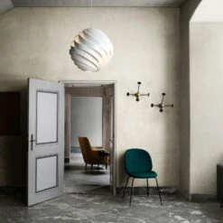 Gubi Beetle Dining Chair, Black, PG2, Li.Bouclé 001 -Maze Furni Shop gubi beetle dining chair legs black pg2 2