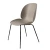 Gubi Beetle Dining Chair Un-upholstered, Conic Base Black, New Beige