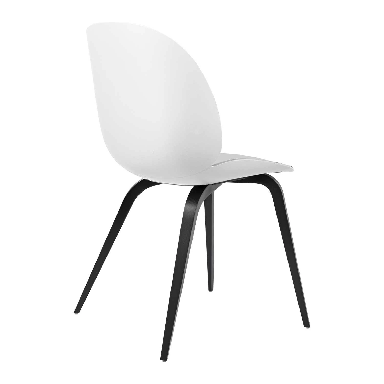 Gubi Beetle Dining Chair Unupholstered, Wood Base Smoked Oak, New Beige 2 Gubi Beetle Dining Chair Unupholstered, Wood Base Smoked Oak, New Beige - Image 2