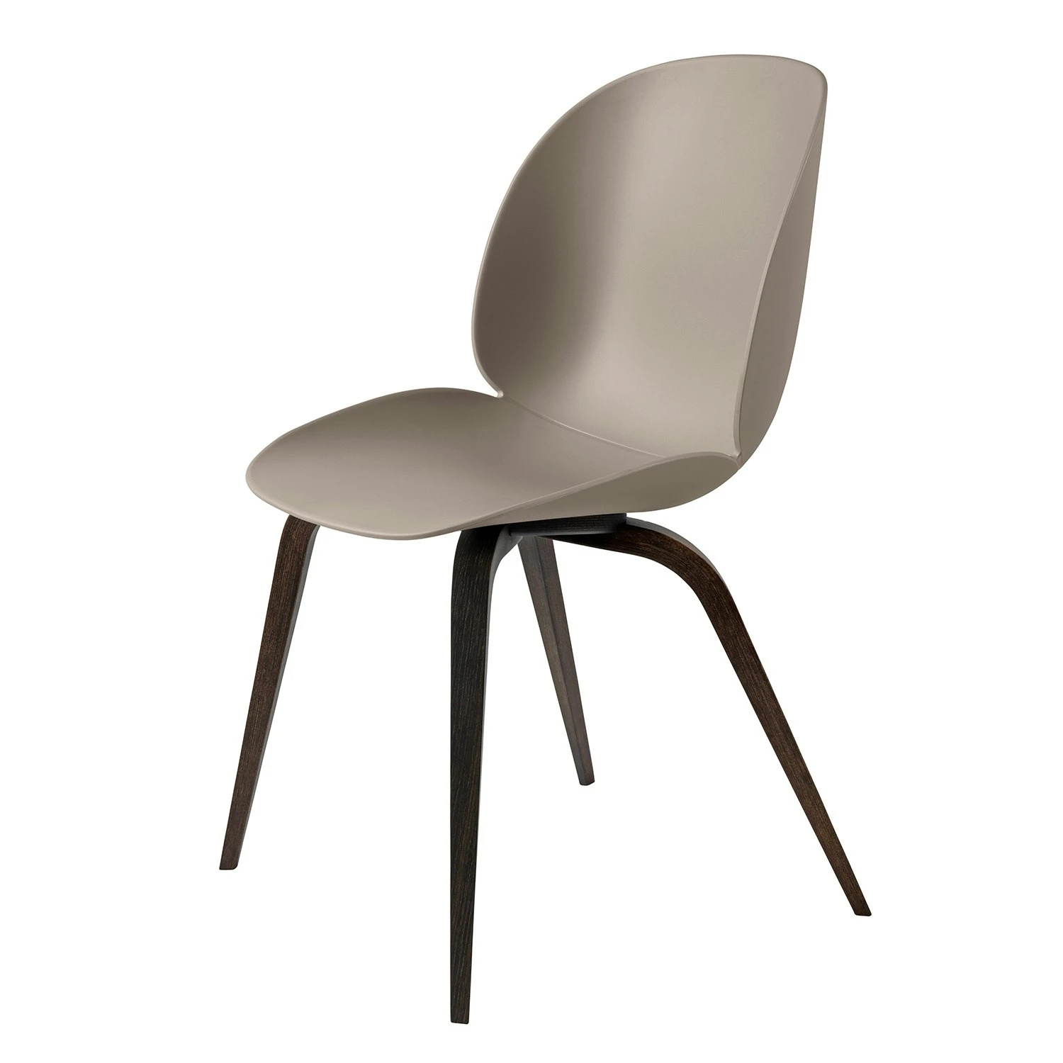 Gubi Beetle Dining Chair Unupholstered, Wood Base Smoked Oak, New Beige 1 Gubi Beetle Dining Chair Unupholstered, Wood Base Smoked Oak, New Beige