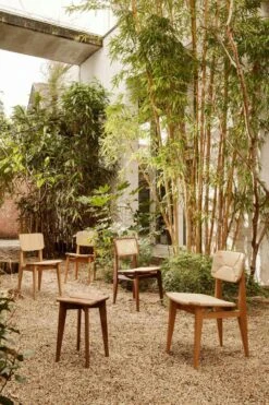 Gubi C-Chair Chair, Paper Cord / Oiled Walnut -Maze Furni Shop gubi c chair chair paper cord 1 1