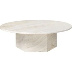 Gubi Epic Coffee Table Round 110 Cm, Neutral White