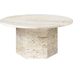 Gubi Epic Coffee Table Round 80 Cm, Neutral White