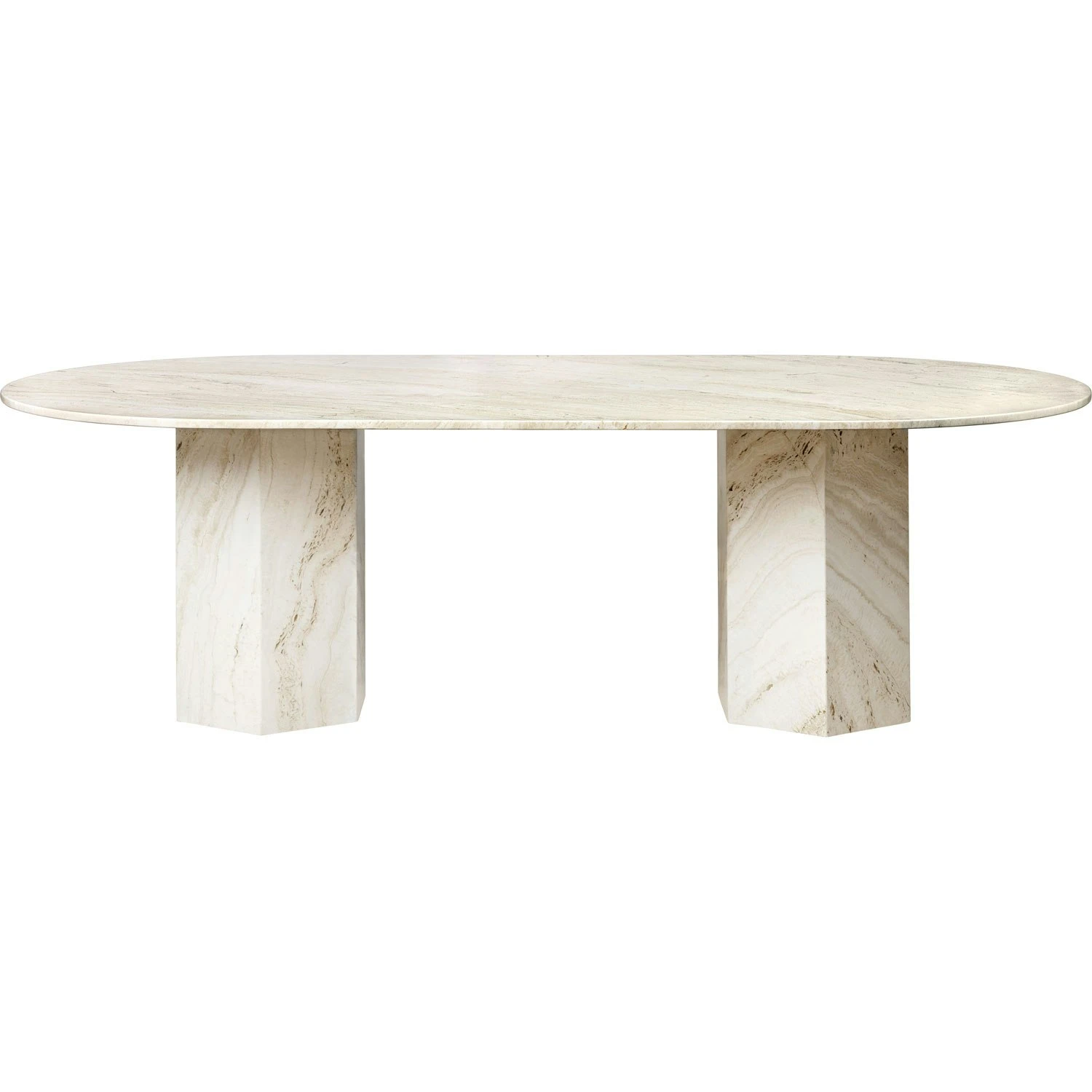 Gubi Epic Dining Table Elliptic 120x240 Cm, Neutral White 2 Gubi Epic Dining Table Elliptic 120x240 Cm, Neutral White - Image 2
