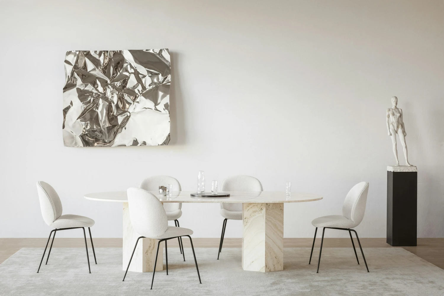 Gubi Epic Dining Table Elliptic 120x240 Cm, Neutral White 6 Gubi Epic Dining Table Elliptic 120x240 Cm, Neutral White - Image 6