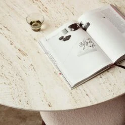 Gubi Epic Dining Table Rund Ø130 Cm, White Travertine 11 Gubi Epic Dining Table Rund Ø130 Cm, White Travertine -Maze Furni Shop gubi epic dining table round 130 cm 5