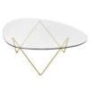 Gubi Pedrera Coffee Table, Brass Semi Matte